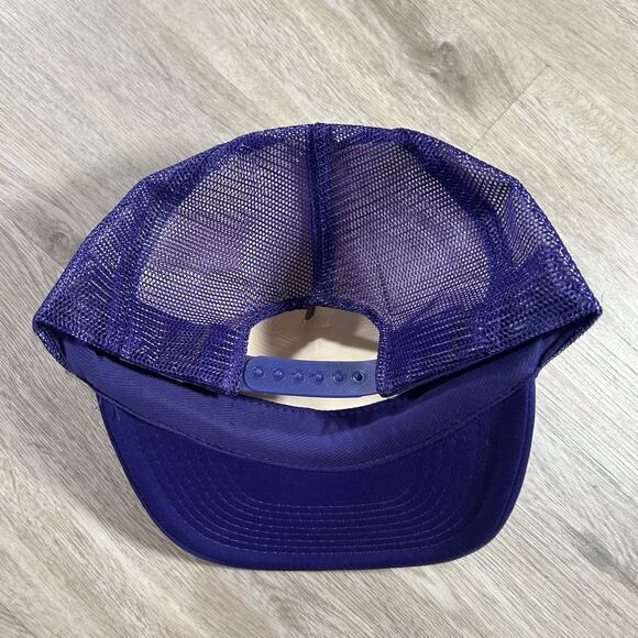 Vintage LSU Tigers Snapback Hat‎ College Purple Trucker Cap - Picture 6 of 8